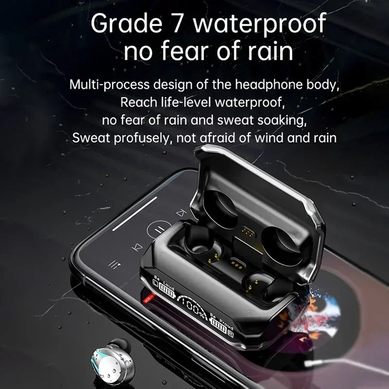 M41 Bluetooth Earphones Wireless Headphones Smart Touch Wireless Headset LED Display Stereo Sound Earbuds for Smartphones