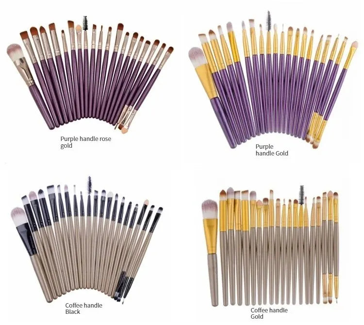 20pcs Makeup Brushes Portable Blush Brush Eyeshadow Brush Loose Powder Brush Beginner Complete Set Of Beauty Tools