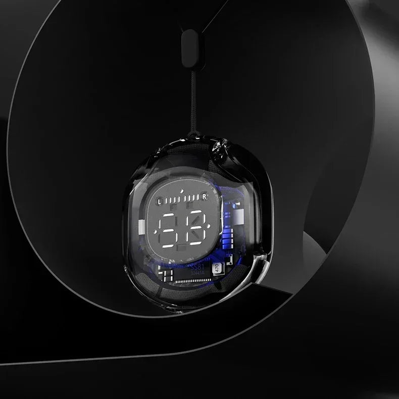 TWS T8 Wireless Earphones Fone Bluetooth Earbuds Transparent Digital Display Mecha Style for Acefast Sport Headphones for Lenovo