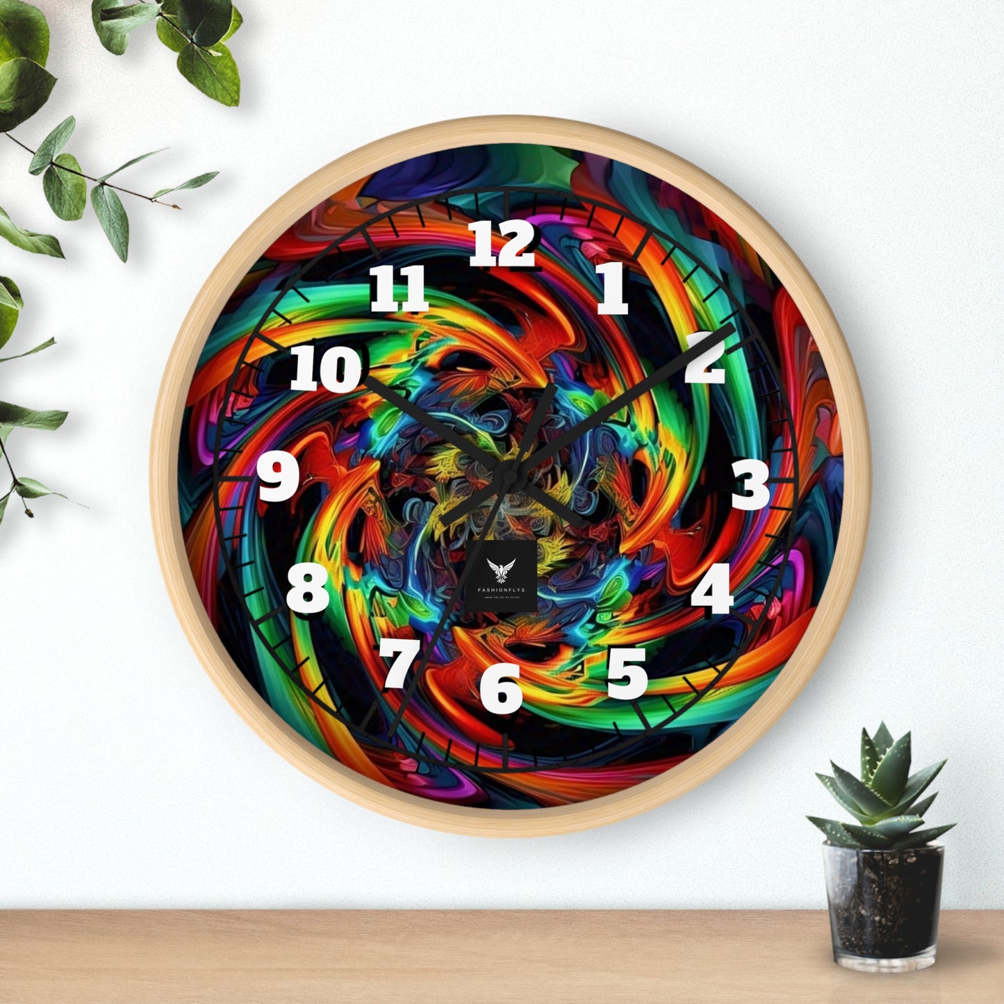 Colorful Swirl Wall Clock - Vibrant Home Decor for Art Lovers