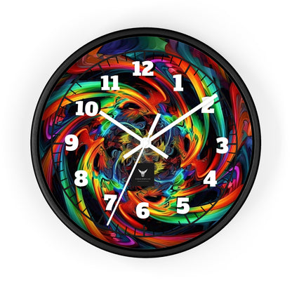 Colorful Swirl Wall Clock - Vibrant Home Decor for Art Lovers