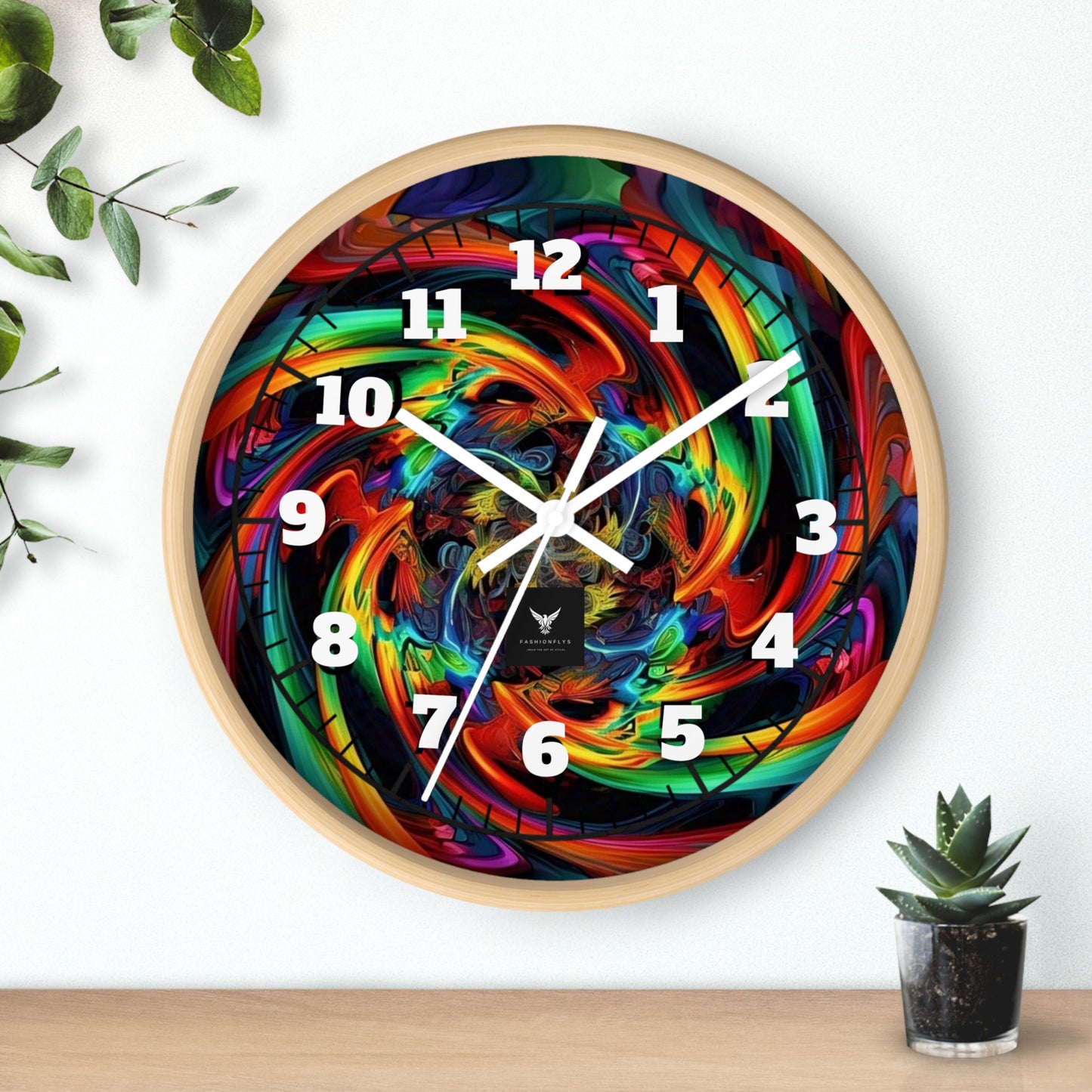 Colorful Swirl Wall Clock - Vibrant Home Decor for Art Lovers