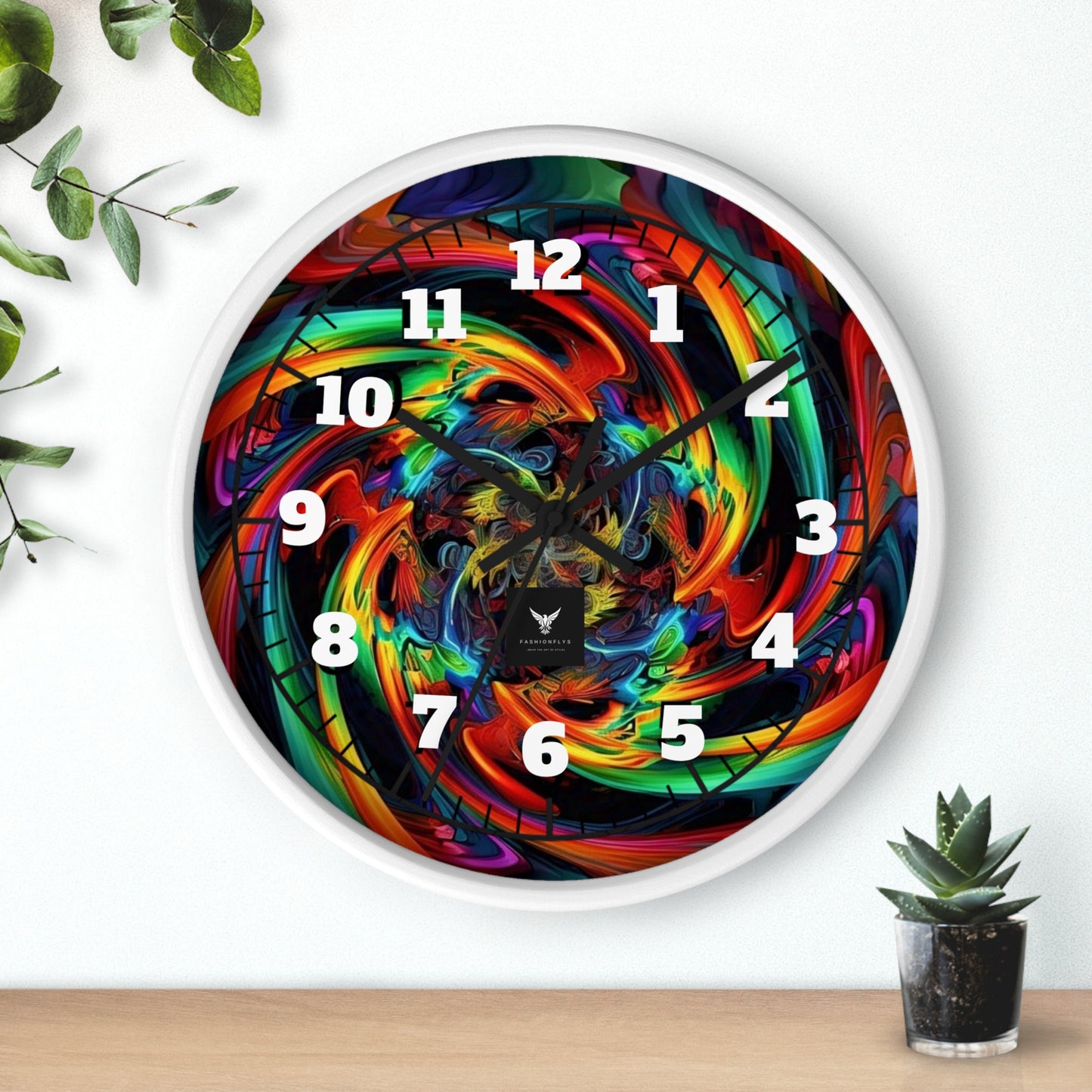 Colorful Swirl Wall Clock - Vibrant Home Decor for Art Lovers