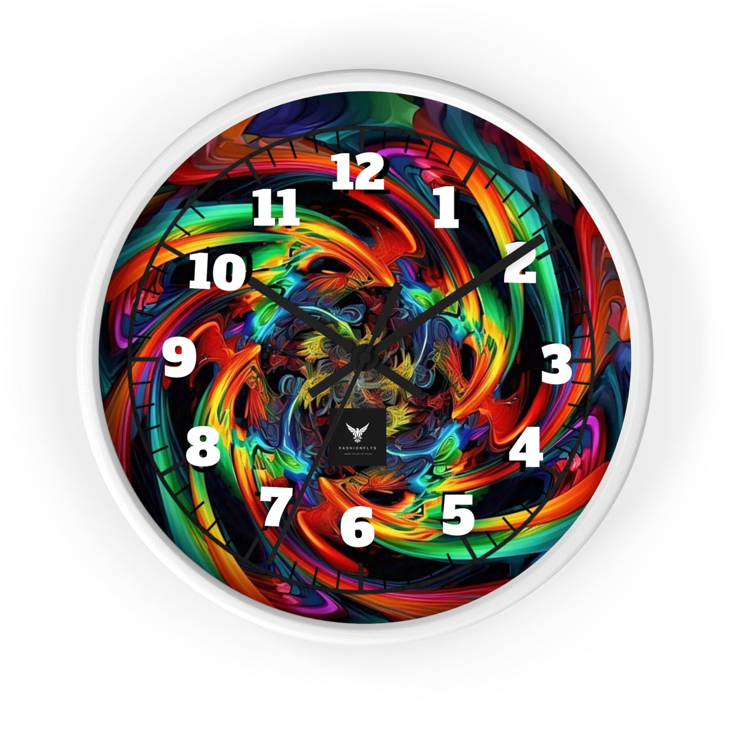 Colorful Swirl Wall Clock - Vibrant Home Decor for Art Lovers