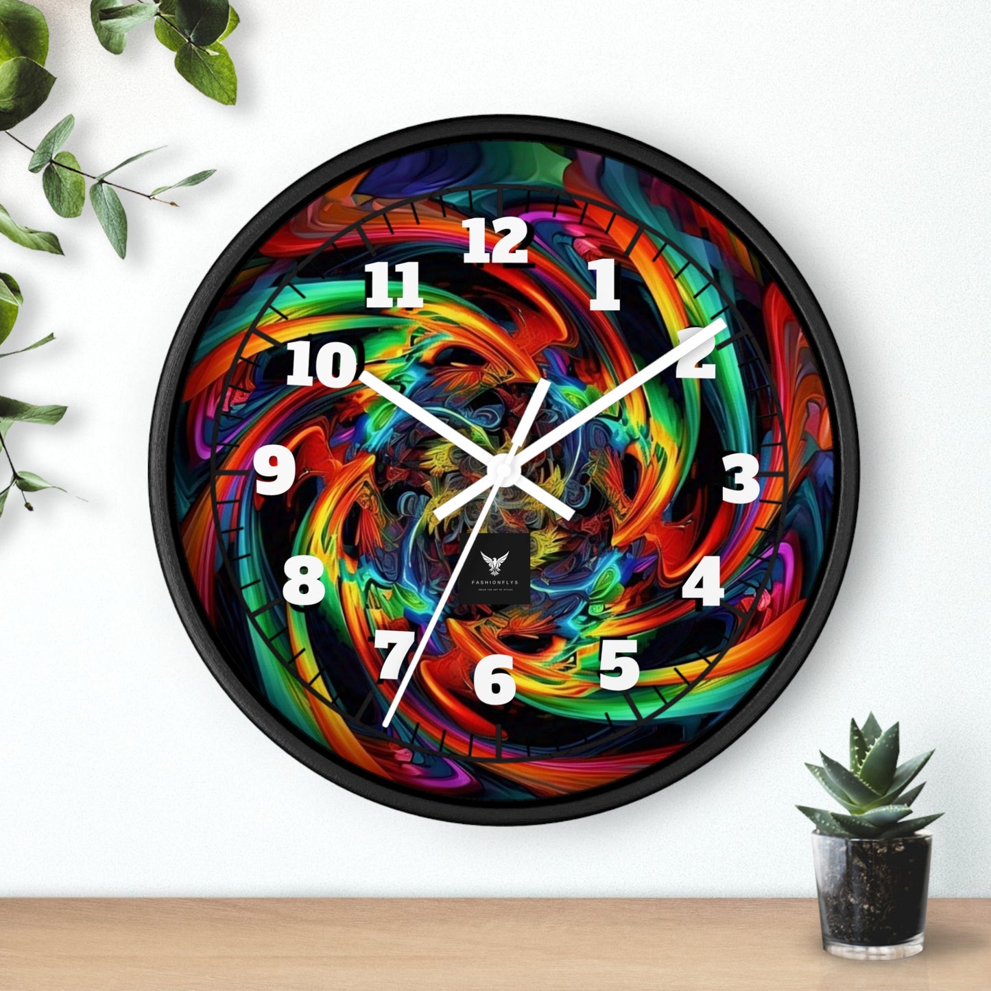 Colorful Swirl Wall Clock - Vibrant Home Decor for Art Lovers