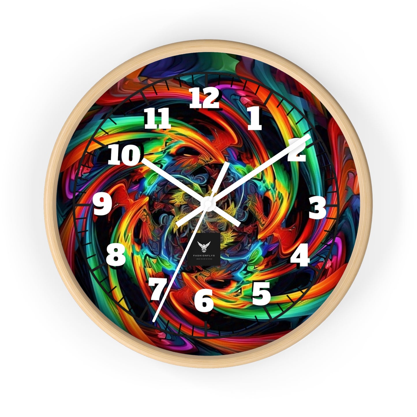 Colorful Swirl Wall Clock - Vibrant Home Decor for Art Lovers