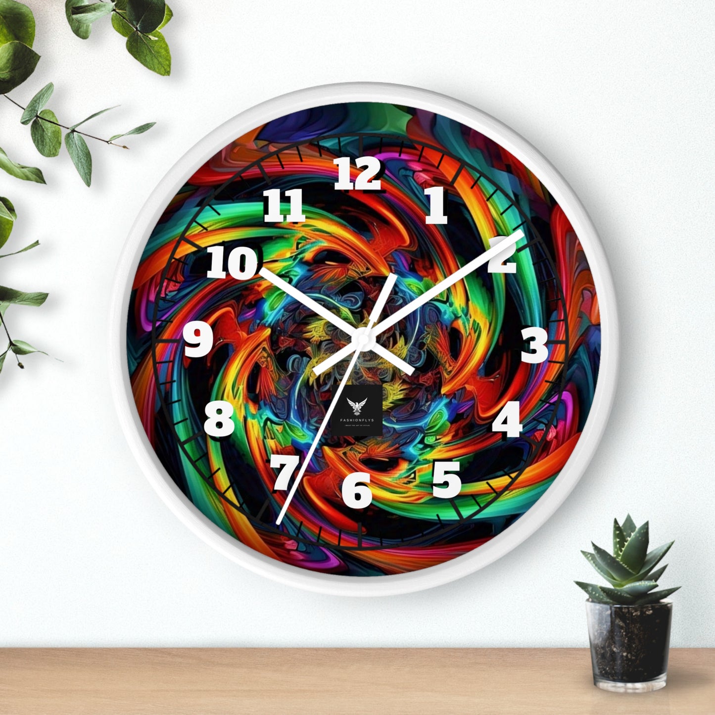 Colorful Swirl Wall Clock - Vibrant Home Decor for Art Lovers