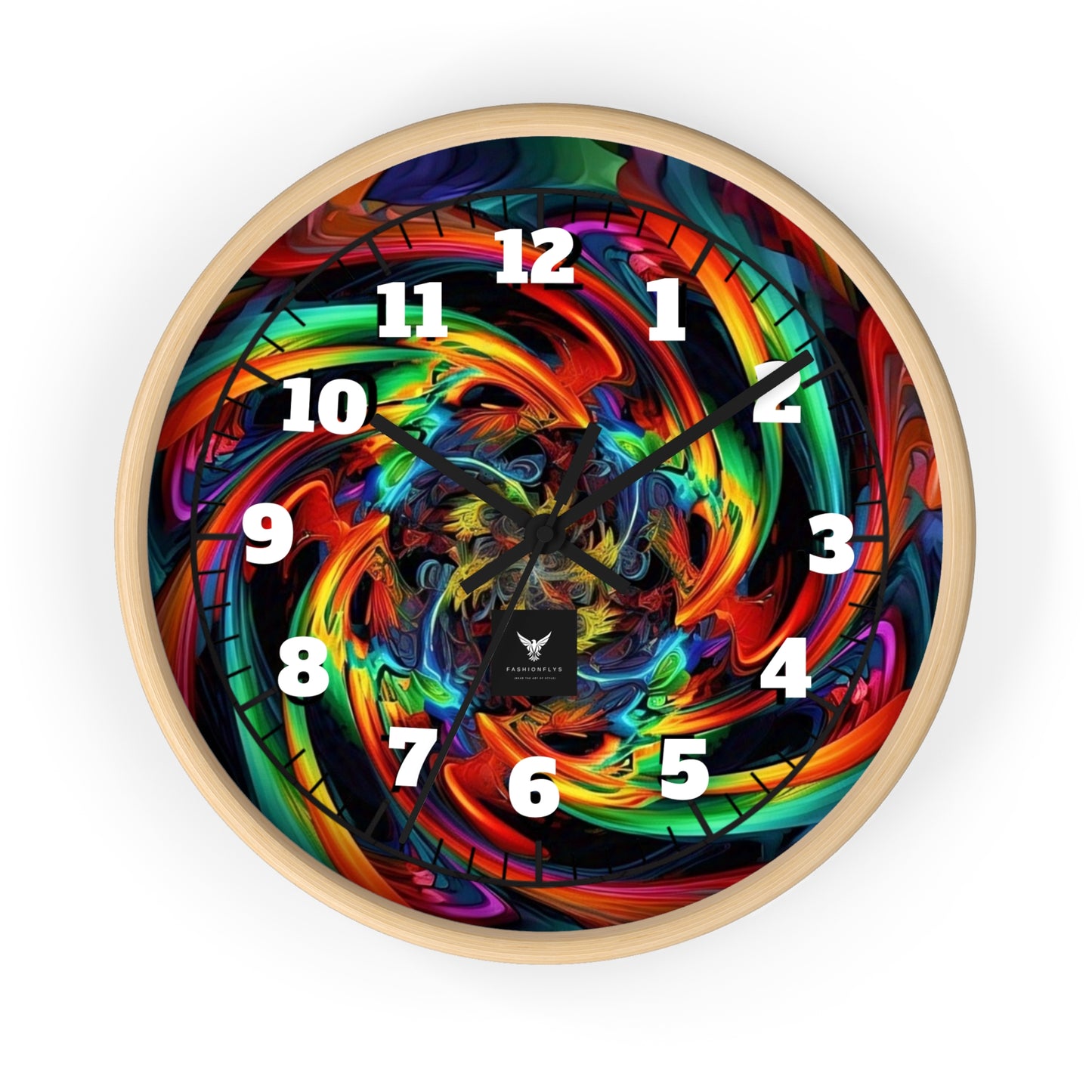 Colorful Swirl Wall Clock - Vibrant Home Decor for Art Lovers