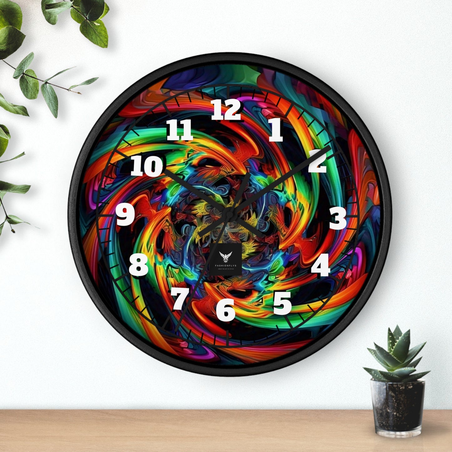 Colorful Swirl Wall Clock - Vibrant Home Decor for Art Lovers