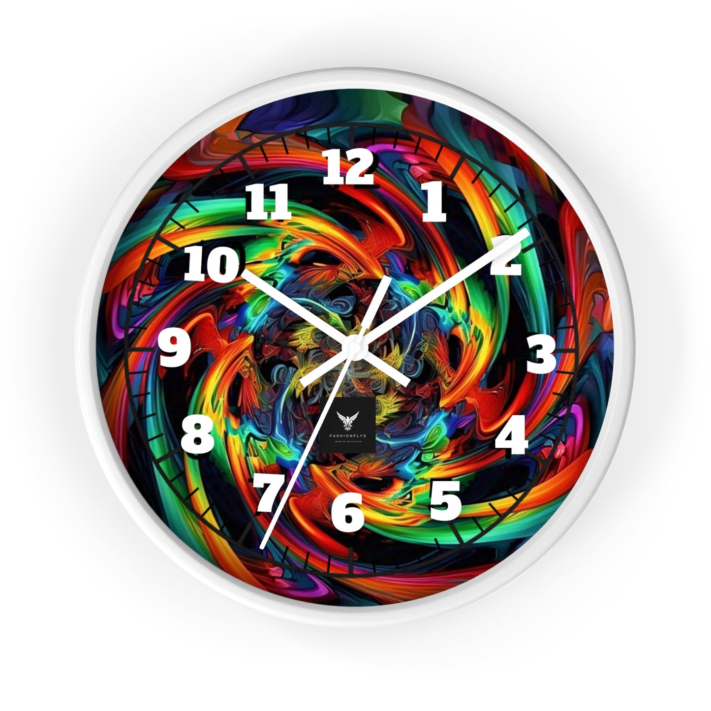 Colorful Swirl Wall Clock - Vibrant Home Decor for Art Lovers