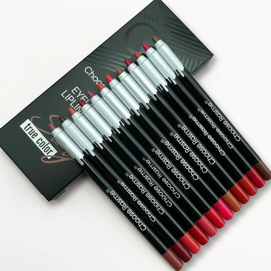 12pc Matte Lip Liners Set, 12 Assorted Colors, Gift Set, Long-Lasting