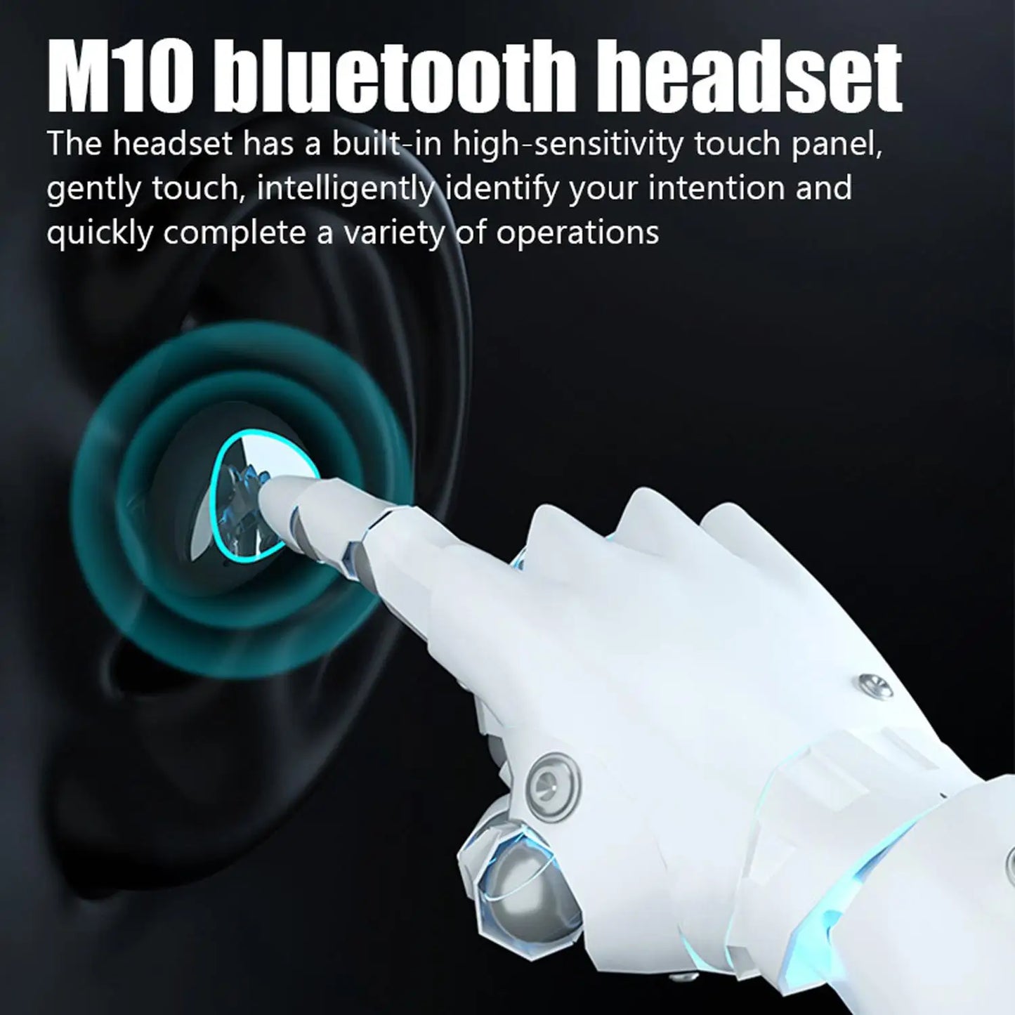 M10 TWS Bluetooth 5.3 Headphones 3500mAh Charging Box Wireless Earphones With Mic 9D Stereo Sports Waterproof Earbuds Headset