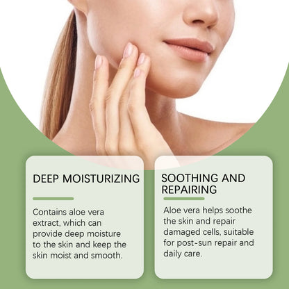 Sunburn Repair Aloe Vera Gel Hydrating Moisturizing Face Cream Relieve Dry Tight Sensitive Skin Care Brightening Facial Cream