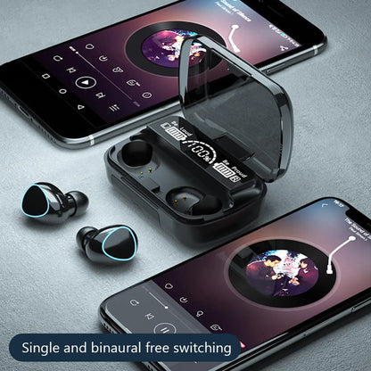 M10 TWS Bluetooth 5.3 Headphones 3500mAh Charging Box Wireless Earphones With Mic 9D Stereo Sports Waterproof Earbuds Headset